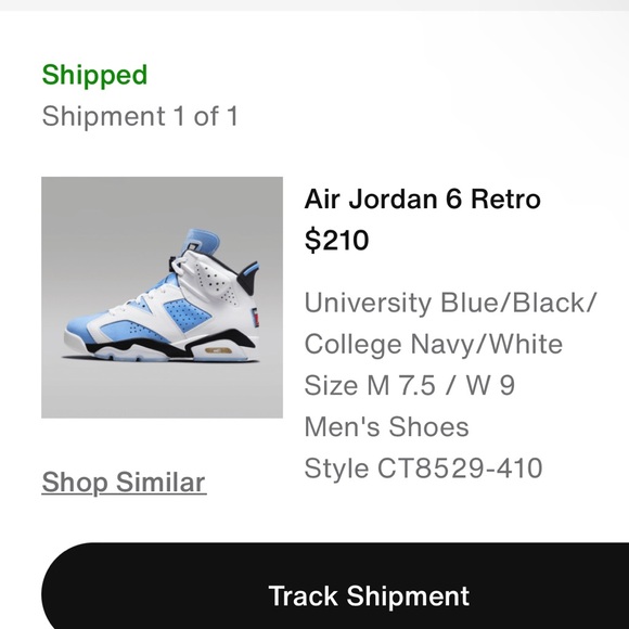 Air Jordan 6 Retro 'University Blue' - Men's Size 7.5 / Women's Size 9 - Picture 6 of 11